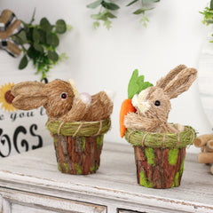 Pastoral Style Easter Rabbit Home Crafts Ornaments