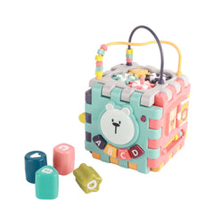 Baby Hexahedron Toy Early Learning Educational Bright Color Multifuncational Activity Hexahedron Toy