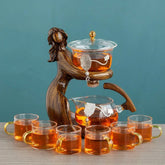 Maid Semi-automatic Tea Set Tea Making Kungfu Teapot Automatic Tea Set