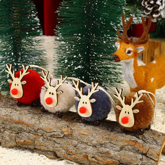 Christmas Decorations Wool Felt Cartoon Deer Pendant