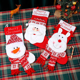 Christmas decorations cartoon cute Santa Claus snowman reindeer Christmas socks candy gift bags hanging decorations