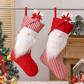 Christmas Dwarf Faceless Old Man Striped Socks Christmas Tree Pendant