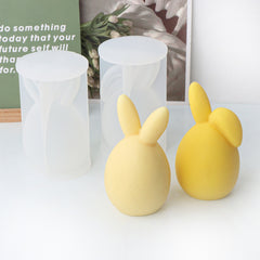 Silicone Egg Bunny Candle Mold Easter Halloween Easter Egg Stereo 3D Rabbit Fondant