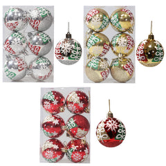 Christmas ball hand drawn pattern Christmas tree pattern decoration plastic electroplated ball decoration