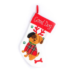 Cute Cat and Dog Christmas Socks Cartoon Christmas Socks Pendant Christmas Tree Gift Bag Decorative Socks