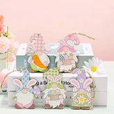 New Easter Wooden Rudolph Rabbit Radish Ornament Ornament