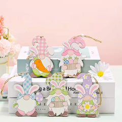 New Easter Wooden Rudolph Rabbit Radish Ornament Ornament