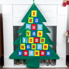 Christmas Countdown Calendar Christmas Decorative Supplies Non woven