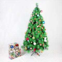60-70 Christmas decorations in barrels, plastic glossy matte Christmas balls