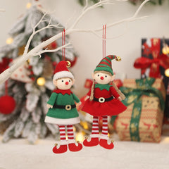 Christmas Decorations Cartoon Couple Belt Elf Doll Pendant Christmas Tree Pendant