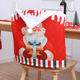 Christmas chair set elderly person snowman deer creative cartoon Christmas tableware decoration double-sided printing