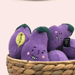 Dog Pet Chewing Plush Eggplant Sounding Toy Cartoon