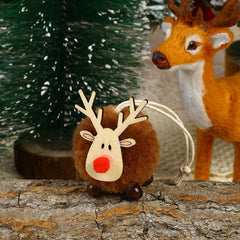 Christmas Decorations Wool Felt Cartoon Deer Pendant