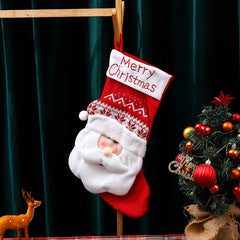 Christmas decorations cartoon cute Santa Claus snowman reindeer Christmas socks candy gift bags hanging decorations
