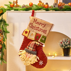 Christmas Decorations Cartoon Christmas Socks 3D Elderly Gift Socks Candy Gift Bags Decorative Socks