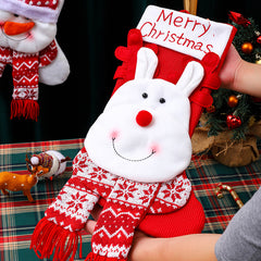 Christmas decorations cartoon cute Santa Claus snowman reindeer Christmas socks candy gift bags hanging decorations