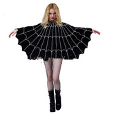 Halloween Women Spider Web Costume Fancy Dress Ball Cloak