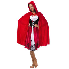 Halloween New Skull Print Witch Long Vampire Costume, Queen Dress Costume