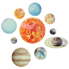 Luminous Solar System Themed Glowing Wall Sticker Home Decor for Children