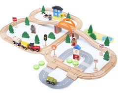 78 wooden track toy trains
