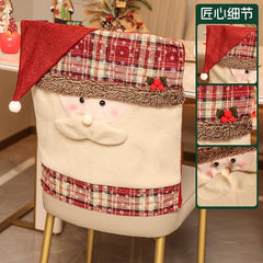 Christmas Chair Cover Christmas Home Decoration Cartoon Old Man