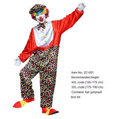 Halloween Adult And Children Clown Costume Stage Suit
