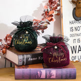 Christmas velvet apple gift bag, Christmas decorative items, children's candy bag, gift bag