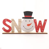 Christmas wooden painted letter signs DIY assembly desktop printed letter ornaments Christmas decorative items