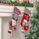Christmas decoration supplies 3D couple faceless figurine fireplace Christmas socks