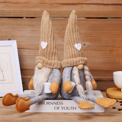 Christmas Knitted Faceless Doll Hand Grind Coffee Christmas Dwarf Rudolf Home Decoration Ornament