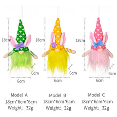 Easter Ornament With Light Faceless Doll