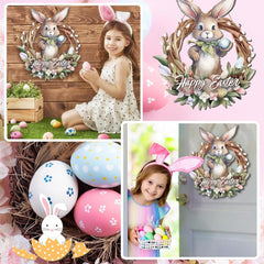 Easter Rabbit Garland Door Plate Pendant