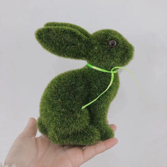 Easter Egg Gift Simulation Flocking Rabbit Garden Decoration Ornaments