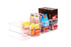 8pcs Refrigerator Organizer Small Size Fridge Bin Set