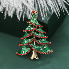 Christmas accessories, Christmas tree brooch, holiday wear, clothing accessories, brooch, versatile temperament