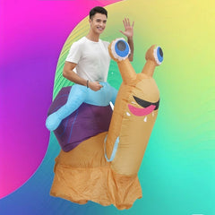 Halloween Dress Up Riding Snail Inflatable Clothing Outfit Party Funny Makeup Costume Props