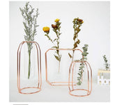 Geometric Rose Gold Vase