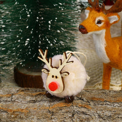 Christmas Decorations Wool Felt Cartoon Deer Pendant