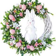 Family Easter Bunny Wreath Decoration Props