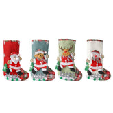 Large Christmas Stocking Fence Decoration Linen Gift Bag Holy Candy Gift Bag Christmas Tree Decoration