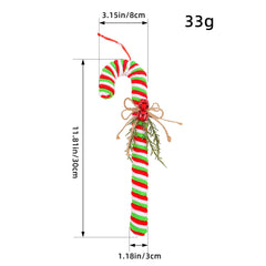 Candy Christmas Cane Red and White Cane Hook Decoration Christmas Tree