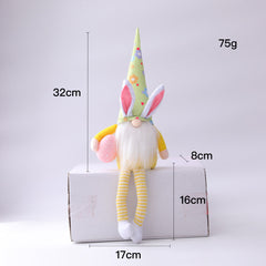 Easter Long Legs Holding Egg Rabbit Color Doll Elf Doll