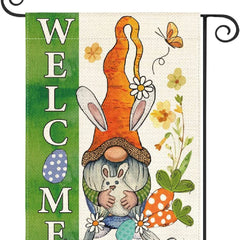 Easter Garden Banner Double-sided Digital Printing Linen Flag