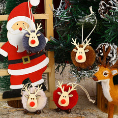 Christmas Decorations Wool Felt Cartoon Deer Pendant Creative New Deer Pendant Christmas Tree Pendant Gift
