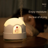 Christmas gifts Snowy house night light humidifier spray water replenishing air mute humidifier