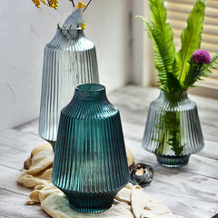 Fashion Creative Light Green Thread Light Luxury Glass Vase Decorations Flower Vase
