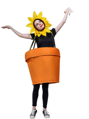 Funny Sunflower Pot Planting Clothes Stage Costume