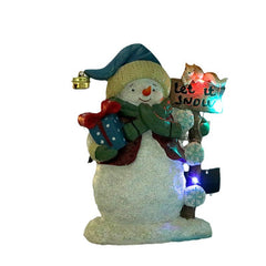 Christmas party decorations, cute Christmas snowman figurines, desktop ornaments, Christmas gifts with illuminated ambient lights