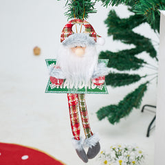 Christmas cartoon pendant decorations, cute Santa Claus snowman Christmas tree ornaments