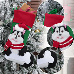 Christmas Decorations Cartoon 3D Creative Cat and Dog Socks Christmas Candy Bags Home Decoration Pendants
